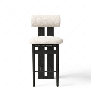 Chaise de bar rembourrée de style moderne FERLY pour l'intérieur, chaise d'appoint rembourrée pour salle à manger - Product Image 2