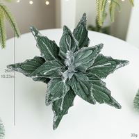 26CM Fleece Weihnachtsbaum-Dekoration Blumen Umweltfreundliche Langlebige Weihnachtsparty Feiertagsdekoration Blume Romantische Ornamente