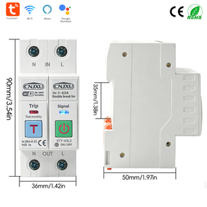 63A Pemutus Sirkuit Cerdas 2P yang Dapat Disesuaikan Wifi Proteksi Tegangan Arus Kebocoran Timer Relay Pemutus L+N 110V 230v - Product Image 5
