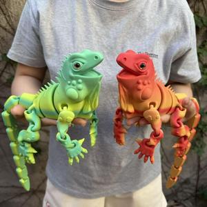 Vashine Giocattoli di Animali Stampati in 3D, Figurine di Lucertole, Collezione per Bambini, Souvenir dello Zoo, Giocattoli Flessibili in Cristallo Colorato Cabrite - Product Image 6