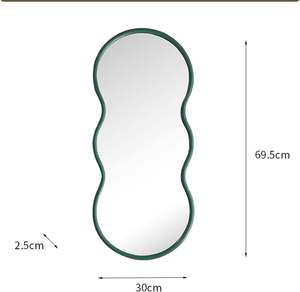 Miroir mural contemporain avec cadre élégant en verre transparent pour la décoration intérieure de la maison, du bureau, de la chambre à coucher et de l'hôtel - Product Image 3