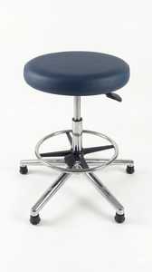 เก้าอี้ห้องปฏิบัติการ หนังสังเคราะห์ ฐานโลหะ พร้อมที่วางเท้า ปรับความสูงได้ ที่นั่งตามหลักสรีรศาสตร์ สำหรับใช้ในคลินิก - Product Image 3