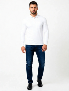 Camisa de Manga Larga para Hombre con Bolsillo en el Pecho - 100% Poliéster Transpirable/Secado Rápido Ligero Resistente a las Arrugas Ropa Casual de Negocios - Product Image 2