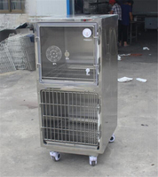 Cage pour chien EUR VET de haute qualité en acier inoxydable 304 avec séparateur et oxygène pour grands chiens