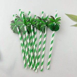Coconut Tree Honeycomb Straws 50 Pieces Paper Biodegradable Summer Party Decoration - Product Image 4