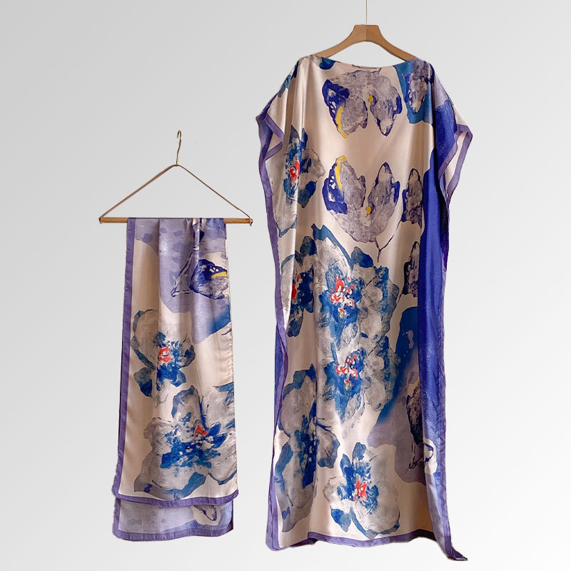 7 fleurs bleu foncé-14085cm