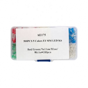 Kit de diodos surtidos de 500 piezas de luces LED de 5 mm, blanco, amarillo, rojo, azul y verde - Product Image 3