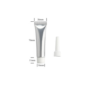 3g 5ml 10ml 20ml 30ml 40ml Empty Black <b>Silver</b> Gloss Squeeze Packaging Tube <b>Eye</b> Cream Cosmetic 15ml with Needle Nose Applicator - Product Image 6