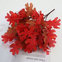 Feuilles d'érable artificielles, couleurs d'automne artificielles, décorations de table pour Halloween, Thanksgiving, jardin, plantes vertes artificielles
