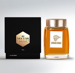 Wholesale Premium Square Glass Storage <strong>Jar</strong> Canning <strong>Jar</strong> <strong>for</strong> Honey <strong>Jam</strong> Saffron With Screw Cap 50ml 100ml 180ml 280ml 360ml 500ml - Product Image 1