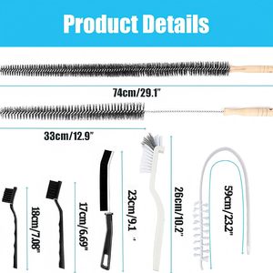 8 Pcs Washing Machine Cleaning Brush,Dryer Vent <strong>Cleaner</strong> <strong>Kit</strong>, Long Handle Crevice Brush <strong>Kit</strong> for Bathroom - Product Image 4
