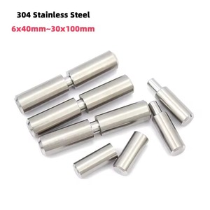Charnières de porte cylindriques soudées en acier inoxydable 304, charnières de rechange pour <span class=keywords><strong>portail</strong></span> et fenêtre, axe mâle-femelle en acier - Product Image 2