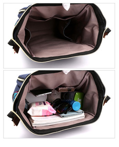 Sac à langer imperméable pour <span class=keywords><strong>maman</strong></span> avec poches isothermes pour biberons et matelas à langer intégré, grande capacité - Product Image 2