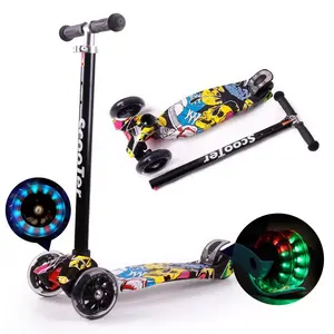 Kick Scooter Kids Scooter 3-Rad-Roller 3 Höhen verstellbare Pu-Räder