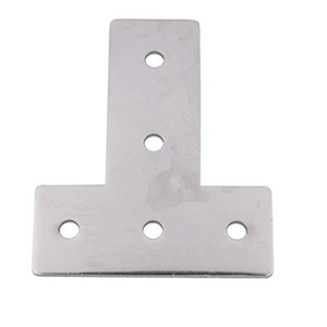 L-Shaped T-Shaped Carbon Steel Connecting Plate Nickel Plated Right Angle Industrial Grade For Home Improvement Hardware - Product Image 2