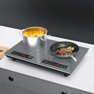 Alat dapur 2 pembakar listrik, kompor kompor induksi kualitas tinggi beberapa induksi cooktop hob