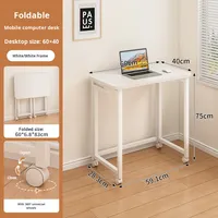 Bureau d'ordinateur en métal pliant mobile pratique chevet étudiant maison bureau simple bureau chambre étude petite Table