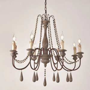 <span class=keywords><strong>Lustre</strong></span> en bois à cascade de perles en forme de larme JYLIGHTING, style antique, pour manoir rétro et éclairage d'ambiance haut de gamme pour zones de loisirs - Product Image 1