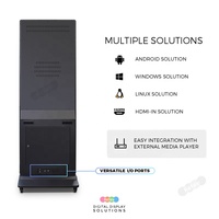 Tótem Digital Vertical de Pie con Pantalla LCD Táctil Android de 70 Pulgadas y 4K para Publicidad en Centros Comerciales