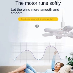 <span class=keywords><strong>Ventilateur</strong></span> de plafond pliant en plastique LED transfrontalier 6 feuilles 3 vitesses à intensité variable <span class=keywords><strong>Super</strong></span> lumineux pour chambre salon cuisine - Product Image 3