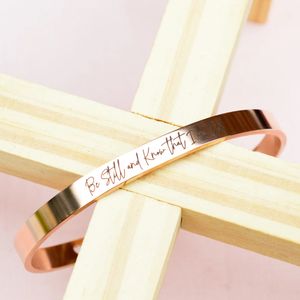 ทอง18K ชุบ316L สแตนเลสยังคงข้อมือสร้อยข้อมือคริสเตียนขัดเงาสูงของขวัญเครื่องประดับทางศาสนาสำหรับเธอ - Product Image 6