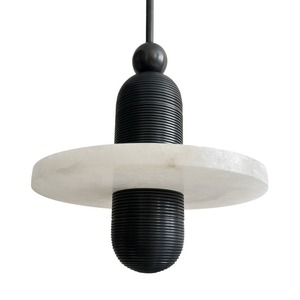 Lustre moderne en albâtre <span class=keywords><strong>Cora</strong></span>, lampes suspendues de luxe dorées, luminaire suspendu en marbre pour salon - Product Image 5