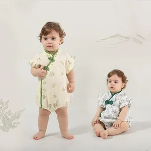 INTIFLOWER 10096批发婴儿服装中式旗袍连衣裙棉连衫可爱可爱婴儿服装