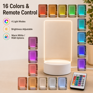 USB Acrylic Night Light LED Writing Board 3D Message Lamp Reusable Memo Board Bedroom Bedside Decoration <b>Gift</b> - Product Image 2