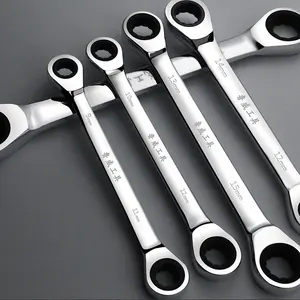 Professional Hand Tool Supplier Flexible Ratchet 6-24Mm Auto Repair Tools 6-32Mm Combination Spanner Wrench Set
