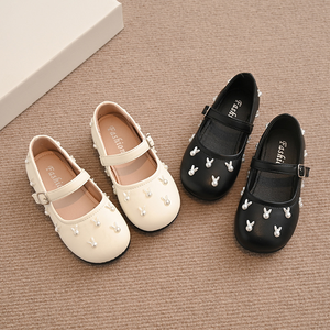 Zapatos de Princesa para Niñas, Sandalias de Verano, Estilo Mary Jane, Lindas, Casuales, Planas, para Exteriores, de Cuero Sintético - Product Image 1