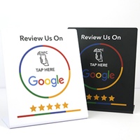 Yts Plaque NFC en plastique personnalisable et programmable de haute qualité avec code QR pour avis sur les réseaux sociaux et avis Google, carte de visite