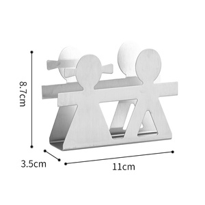 Tempat Kartu Serbet Baja Tahan Karat, Organizer Meja Vertikal Elegan untuk Dapur, Bar, Restoran, Rak Berdiri Kompak dan Tahan Lama - Product Image 6