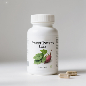 Capsules de feuilles de patate douce biologique OEM OEM | Capsules d'extrait de feuille de patate douce riche en acide chlorogénique - Product Image 1