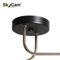 SkyCam lustre industriel en métal noir, facile à installer, Style rétro E27, plafonnier suspendu pour salon, chambre à coucher, cuisine