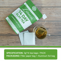 Chinaherbs OEM ODM Thé Détox Herbal Halal en Sachets pour Brûler les Graisses, Thé Minceur 14 Jours pour Perdre du Poids, Thé Vert Amincissant pour la Perte de Poids