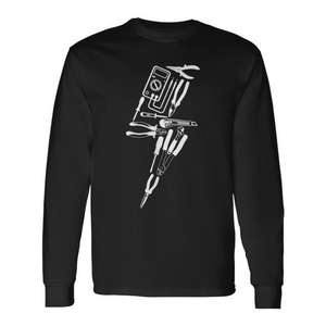 Camiseta de manga larga con diseño de herramienta de electricista - Product Image 1