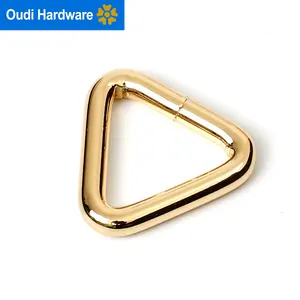 새로운 디자인 골드 컬러 삼각형 반지 삼각형 모양의 금속 반지 지갑 핸드백 반지
