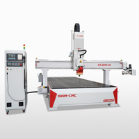 Routeur CNC A8 4 axes ATC à tête pivotante, homologué CE, direct usine, 9 kW, ISO30, Syntec, magazine à 8 outils