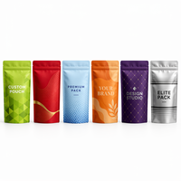 Sachets Doypack en aluminium de qualité alimentaire, personnalisés, 35g 1lb, pour bonbons gélifiés et crème glacée, emballages Mylar