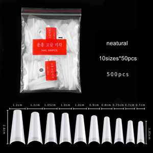 Transparent naturel français Flattop <span class=keywords><strong>faux</strong></span> <span class=keywords><strong>ongles</strong></span> conseils acrylique longue forme demi-couverture cercueil professionnel <span class=keywords><strong>faux</strong></span> manucure Salon outils - Product Image 5