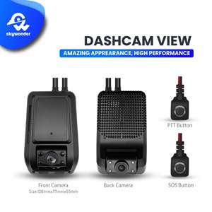 Kép phía trước phía sau xe kính chắn gió gương Dashcam 4G GPS theo dõi thiết bị hỗ trợ mở API tầm nhìn ban đêm xe ghi video - Product Image 3