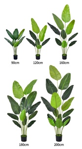 H116 Nouvelle plante artificielle Oiseau de <span class=keywords><strong>paradis</strong></span>, Arbre bananier à grandes feuilles en tissu de soie, en pot, pour décoration artistique maison et hôtel - Product Image 4