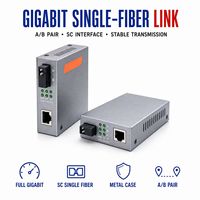Convertisseur de média fibre optique Gigabit 1F2E 1F4E Multiport SFP 10/100/1000M Commutateur fibre optique non géré SC RJ45