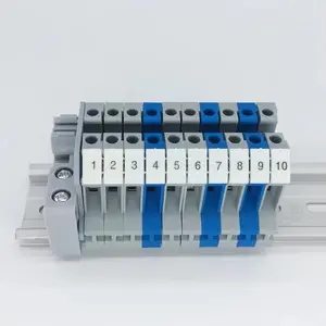 Anh loạt Din Rail gắn thiết bị đầu cuối vít kẹp khối UK-2.5B dây nối thiết bị đầu cuối