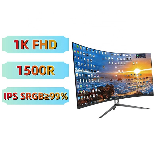 Cheap Price 75HZ OEM FHD Display 3ms Ips 24 27 32 Inch Curved Screen High Quality Desktop LCD Gaming Computer Monitor