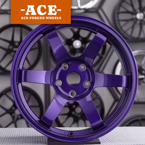 Rines de Aleación Forjados Personalizados Estilo <span class=keywords><strong>TE37</strong></span> Color Borgoña para Autos de Pasajeros Nissan GTR 350Z 370Z Toyota Supra GR86 Civic Mazda - Product Image 4