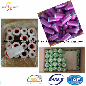 Màu trắng tinh khiết 40/2 1kg <span class=keywords><strong>100</strong></span> PCT Spun <span class=keywords><strong>Polyester</strong></span> may chủ đề - Product Image 5