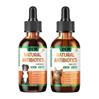 Gouttes liquides antibiotiques personnalisées OEM/ODM pour chiens et chats, traitement des infections des yeux, des oreilles et de la peau, formule vétérinaire