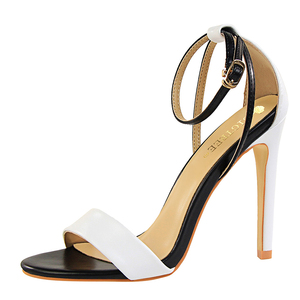267-3 de moda europea y americana sexy club nocturno stiletto super tacón alto calado del dedo del pie calado Mujer Sandalias - Product Image 3