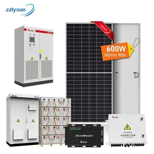 商用家用光伏太阳能电池板便携式迷你太阳能500kw混合储能系统